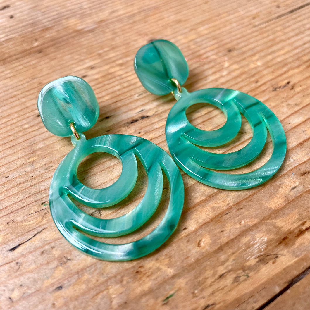 Boucles d’oreilles Emma vertes