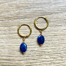 Charger l&#39;image dans la galerie, Créoles Candy avec pierres semi-précieuses
