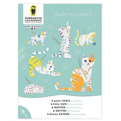 Kit créatif 6 chats à colorier