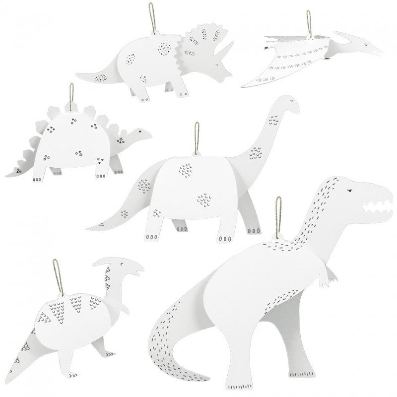 Kit créatif 6 dinosaures à colorier