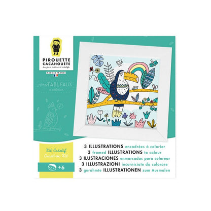 Kit créatif Mes tableaux Exotiques à colorier
