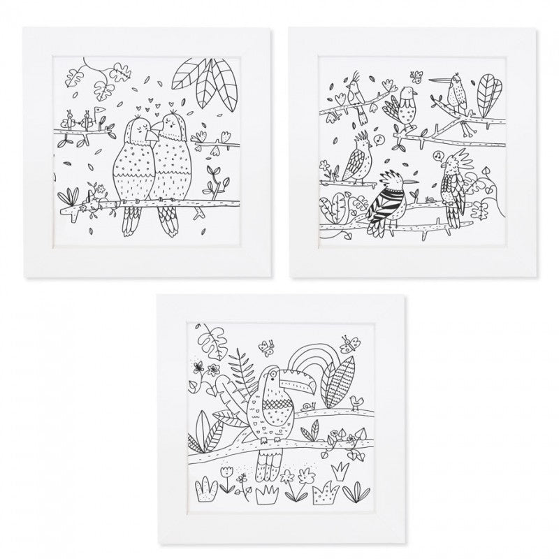 Kit créatif Mes tableaux Exotiques à colorier