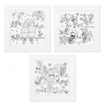 Kit créatif Mes tableaux Exotiques à colorier