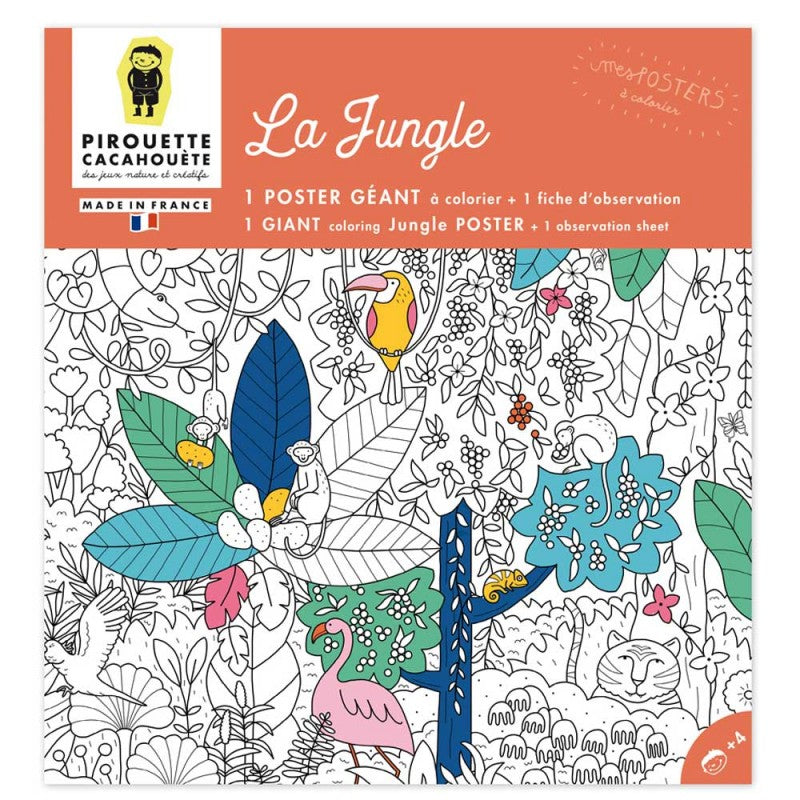 Poster géant à colorier Jungle