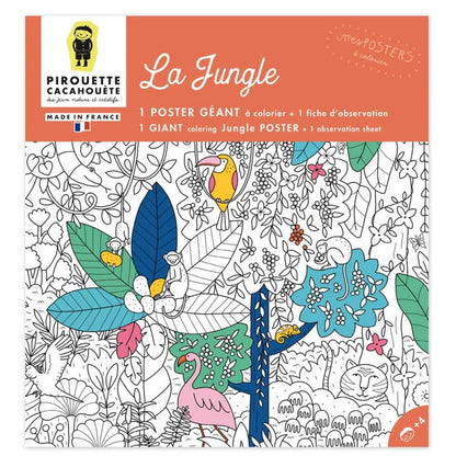 Poster géant à colorier Jungle