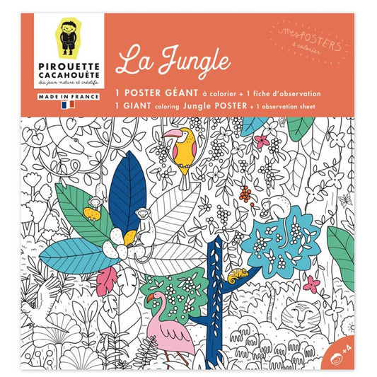 Poster géant à colorier Jungle