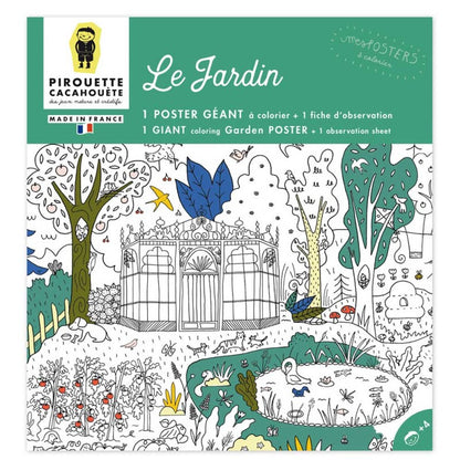 Poster géant à colorier Jardin