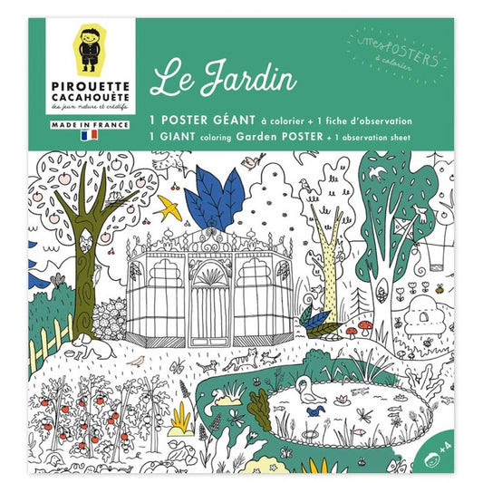 Poster géant à colorier Jardin