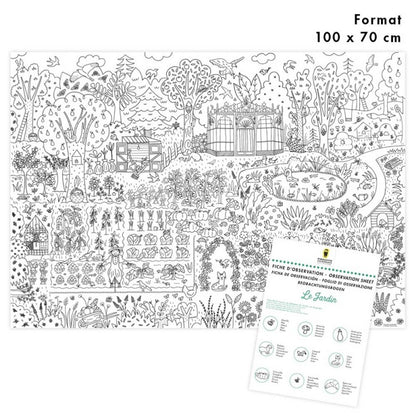 Poster géant à colorier Jardin