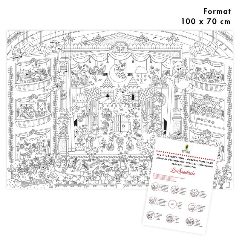 Poster géant à colorier Spectacle