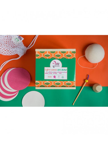Coffret cadeau 10 lingettes démaquillantes + éponge de konjac + déodorant + oriculi - Do you speak français ?