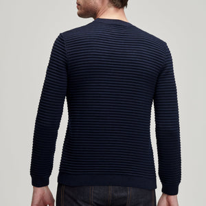 Pull Bono en laine mérinos bleu marine - Do you speak français ?