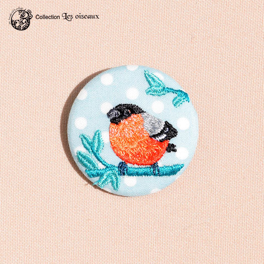 Broche petit format Bouvreuil - Do you speak français ?