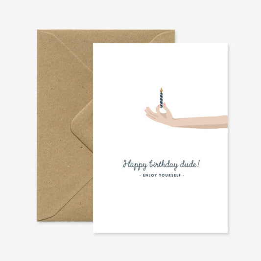 Carte double avec enveloppe - Birthday Dude - Do you speak français ?