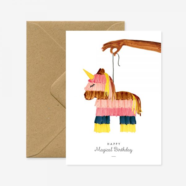 Carte double avec enveloppe - Pinata - Do you speak français ?