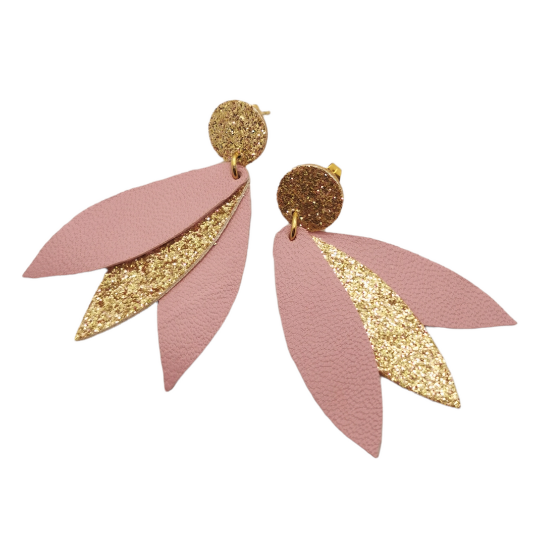 Boucles d'oreilles Capucine lilas