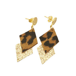 Boucles d'oreilles Marine léopard