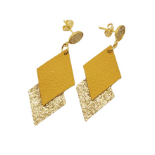 Charger l&#39;image dans la galerie, Boucles d&#39;oreilles Marine jaune

