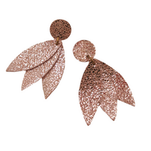 Charger l&#39;image dans la galerie, Boucles d&#39;oreilles Lydie rose brillant
