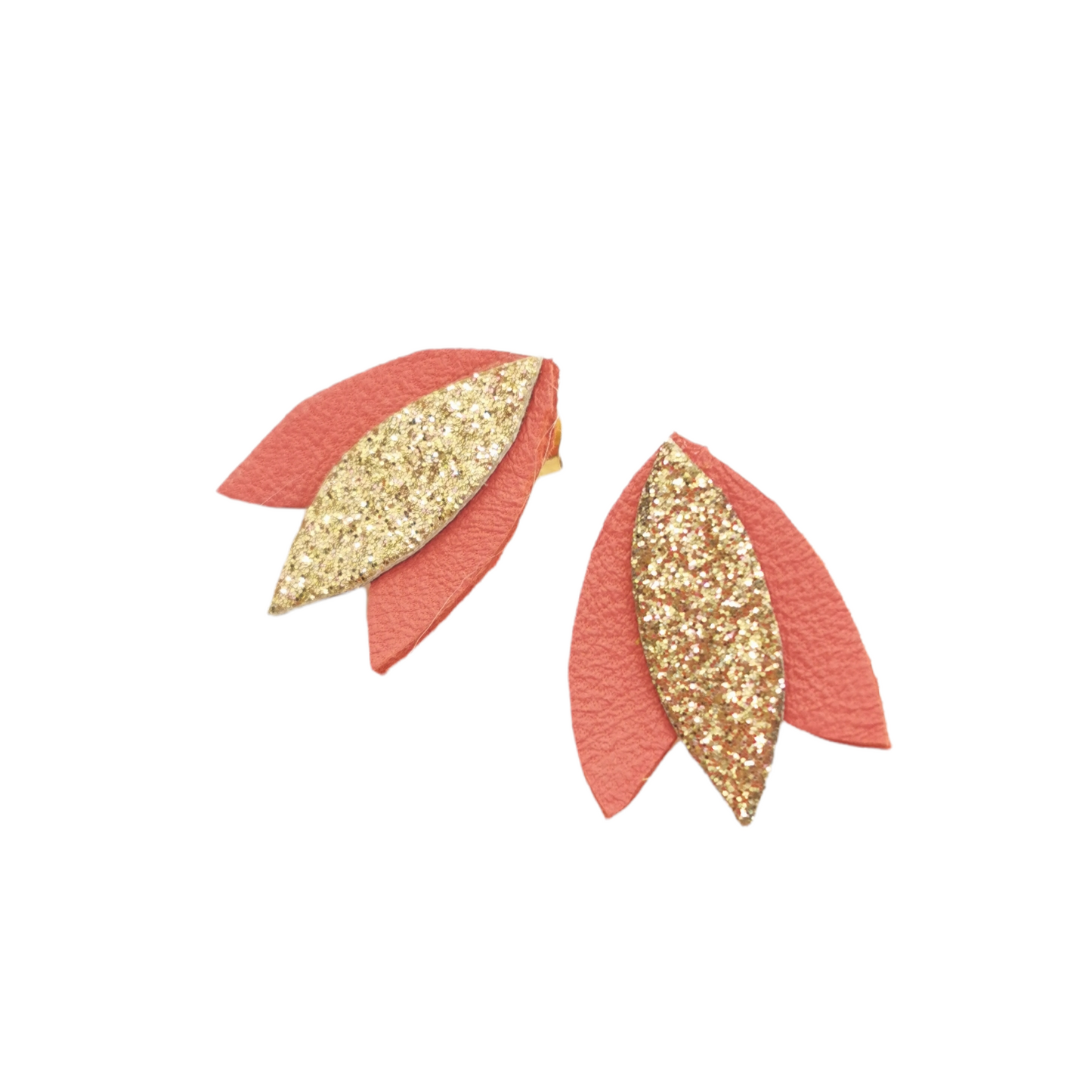 Boucles d'oreilles puces Pauline rose