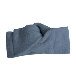 Bandeau en laine mérinos et cachemire - coloris Bleu jeans
