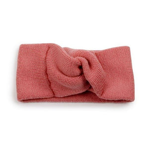 Bandeau en laine mérinos - rose litchi