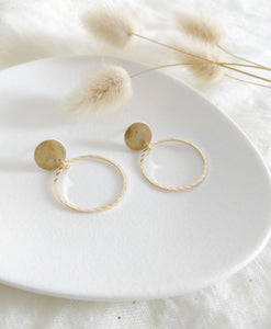 Boucles d'oreilles Lison beige Agathe - Do you speak français ?