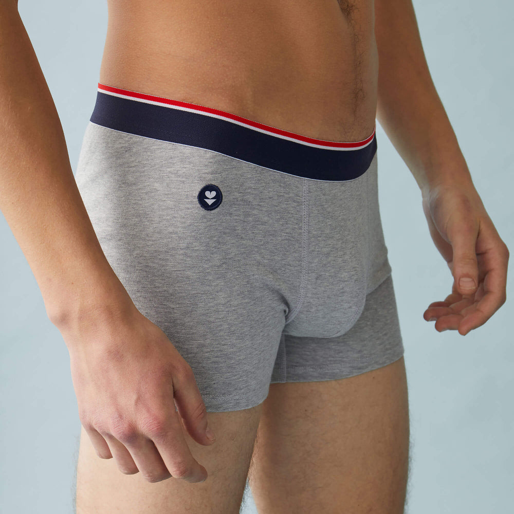 Boxer gris chiné (nouveau design)