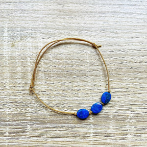 Bracelet doré Candy avec pierres semi-précieuses