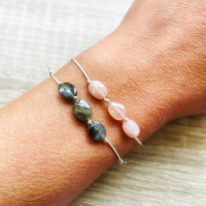 Bracelet doré Candy avec pierres semi-précieuses