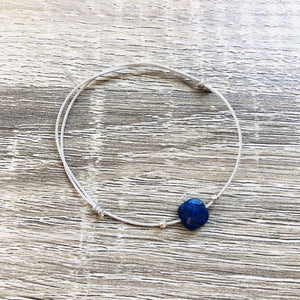 Bracelet Carrie argenté avec pierres semi-précieuses