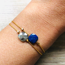 Charger l&#39;image dans la galerie, Bracelet Carrie doré avec pierres semi-précieuses
