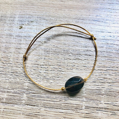 Bracelet Olivia doré avec pierres semi-précieuses