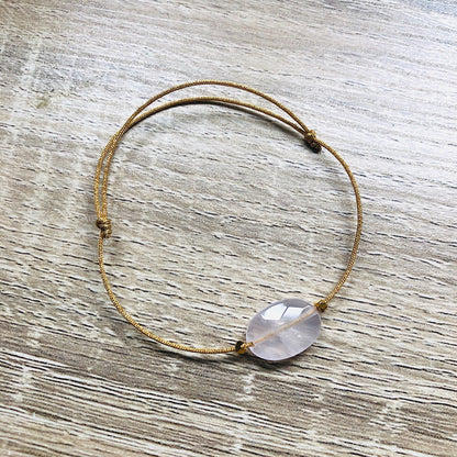 Bracelet Olivia doré avec pierres semi-précieuses