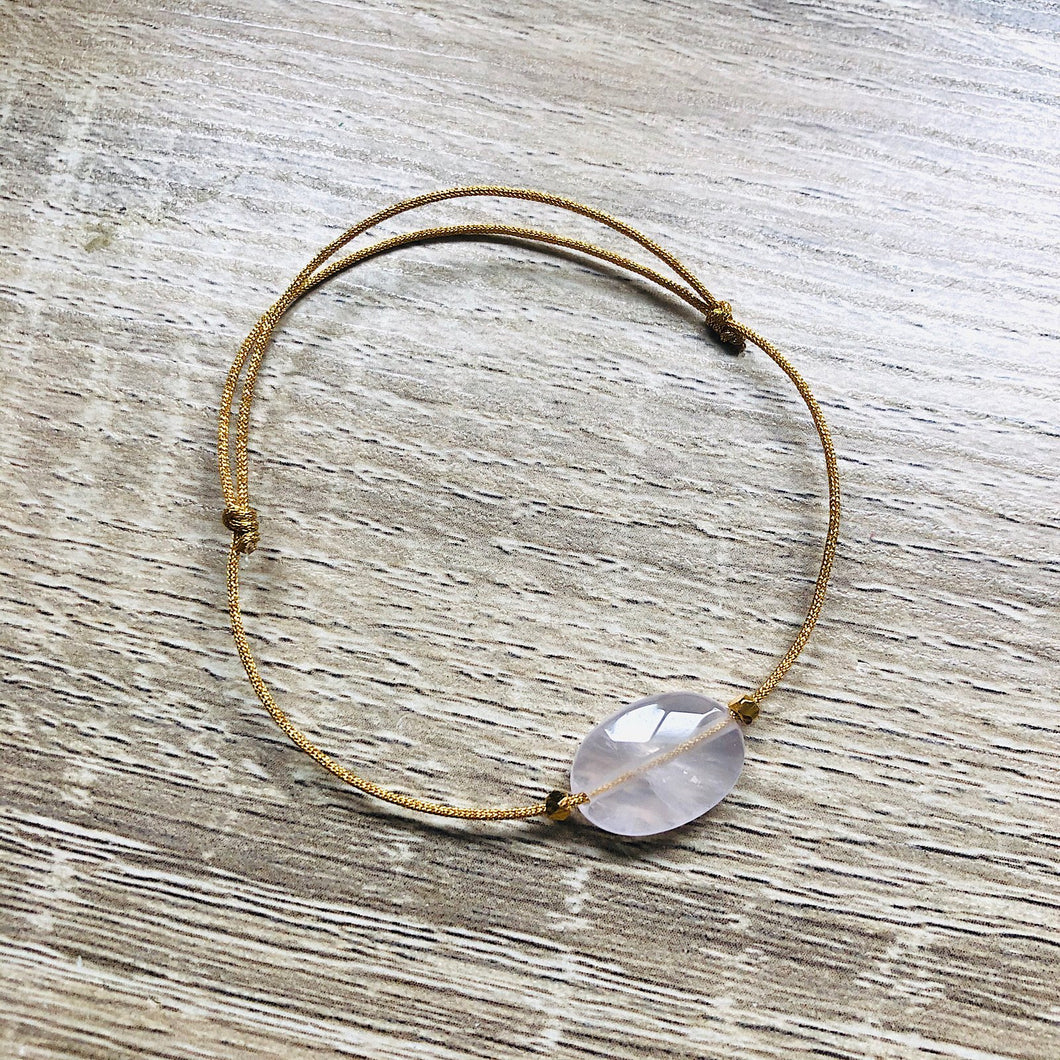 Bracelet Olivia doré avec pierres semi-précieuses