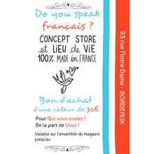 Charger l&#39;image dans la galerie, Bon cadeau d&#39;une valeur de 30€ - Do you speak français ?
