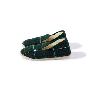 Charentaises Tartan vert