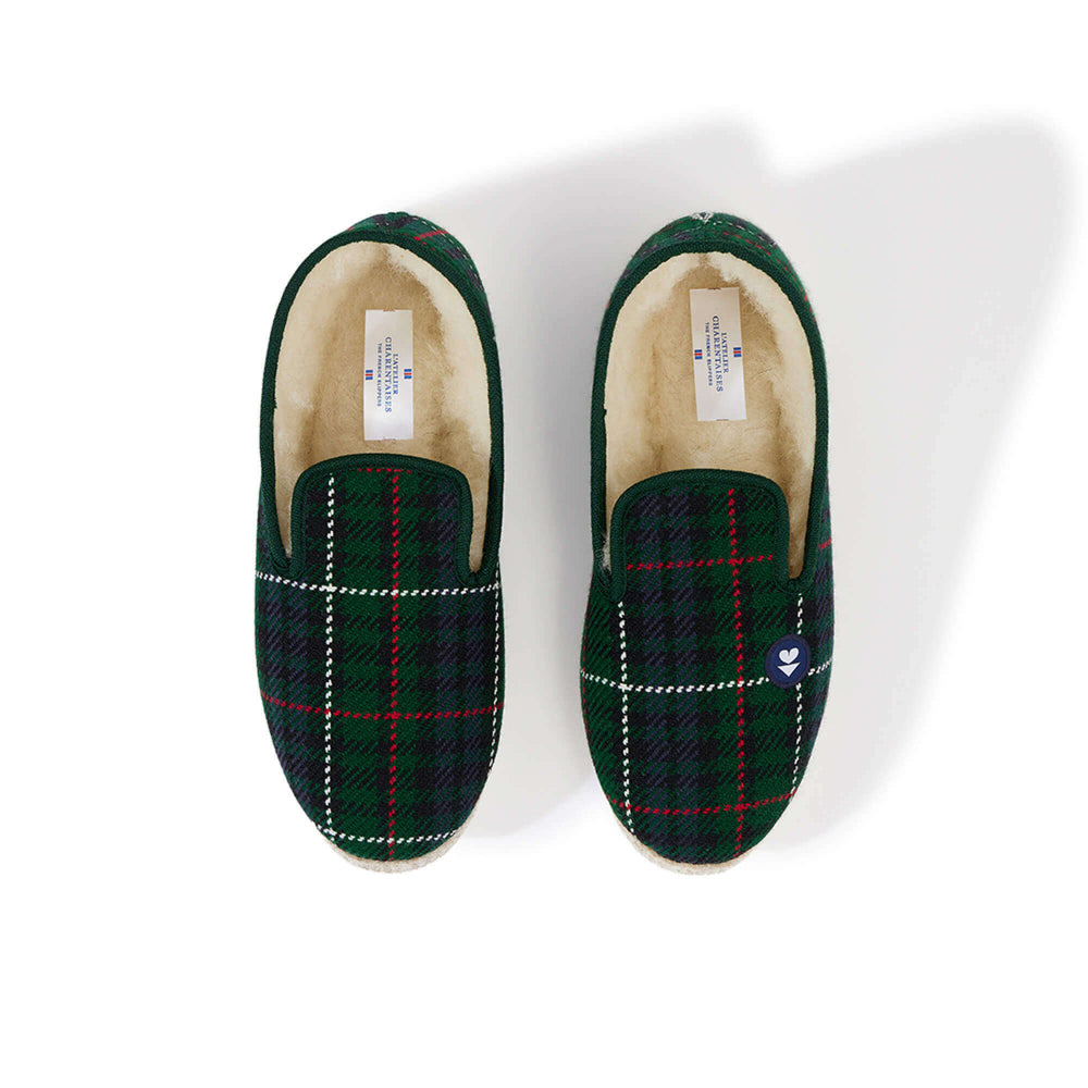 Charentaises Tartan vert T38