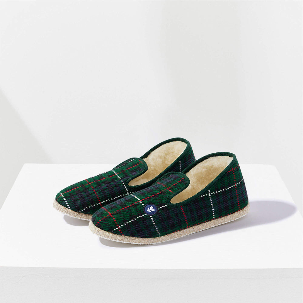Charentaises Tartan vert T38