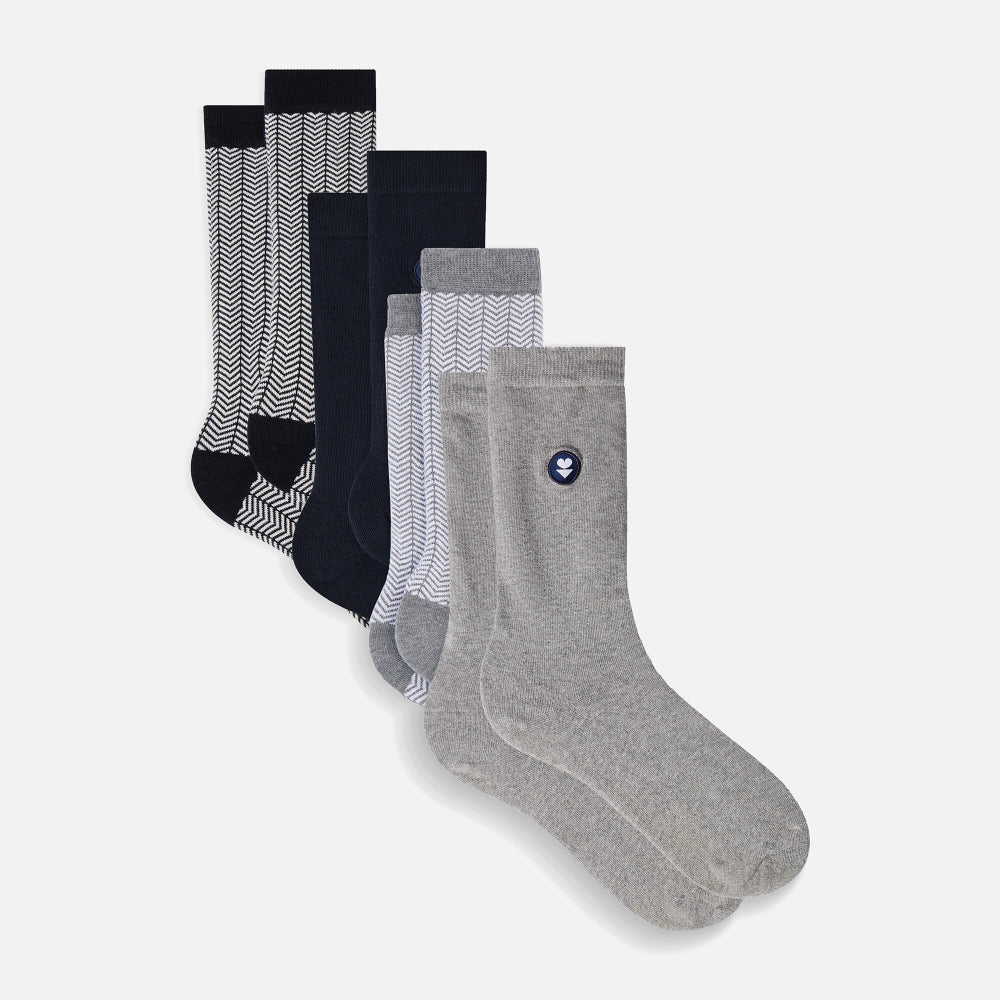 Quatro de chaussettes Chevrons (2 tailles)