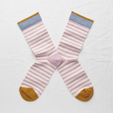 Chaussettes Rayures bois de rose - Do you speak français ?