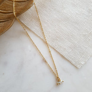 Collier Ava avec pierre semi-précieuse (au choix)