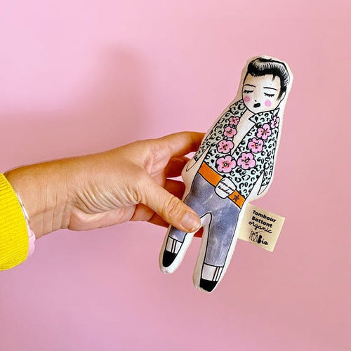 Hochet Elvis en coton bio - Do you speak français ?