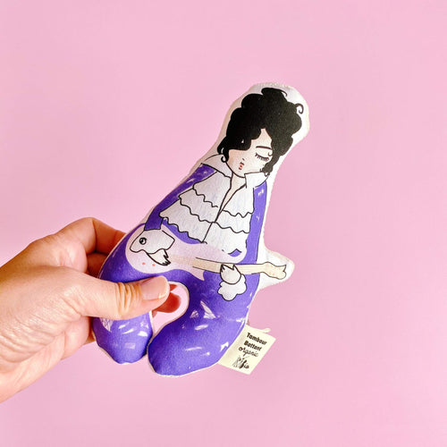 Hochet Purple Rain en coton bio - Do you speak français ?