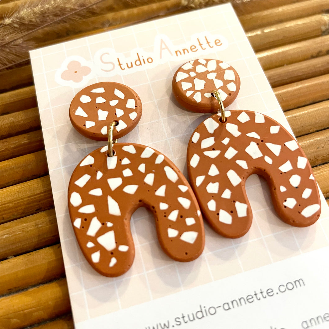 Boucles d’oreilles Lisette Terre de Sienne