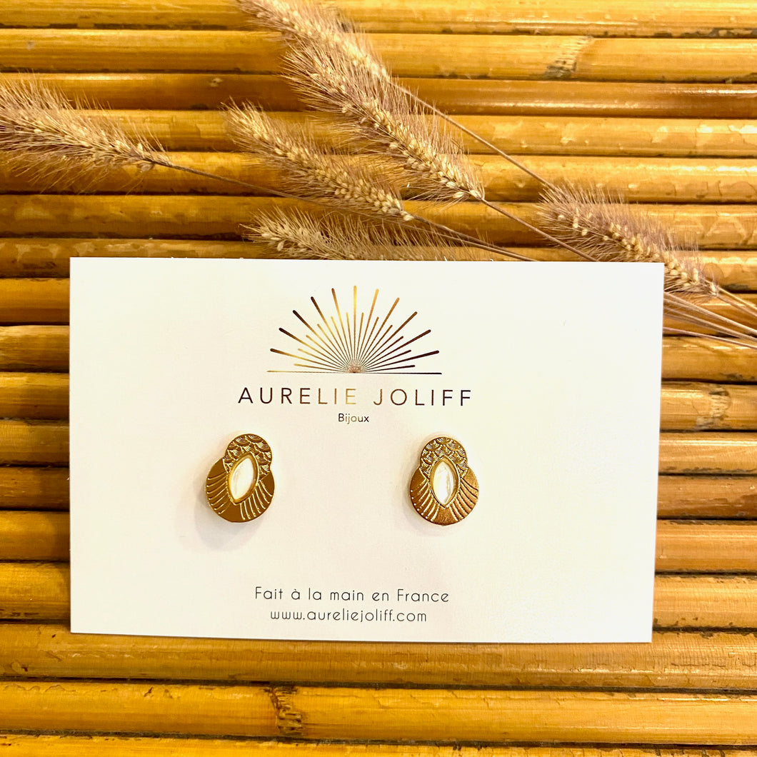 Boucles d'oreilles Honolulu nacre