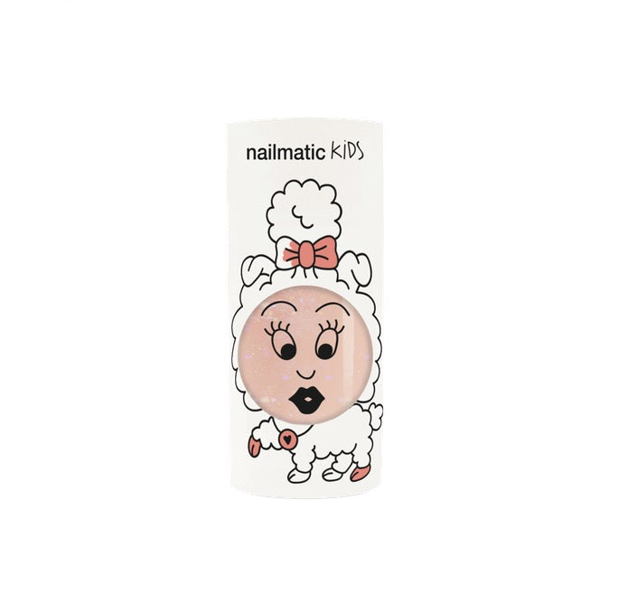 Vernis enfant base eau Peachy - pêche pailleté