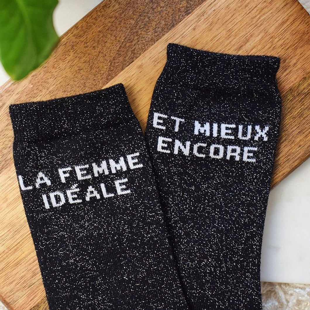 Chaussettes La femme idéale noir 36/40