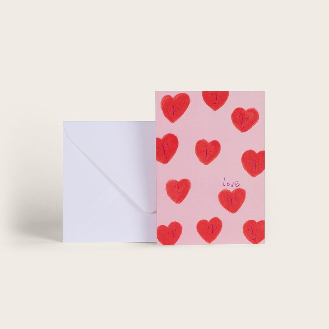 Carte double avec enveloppe - Feelings «love»