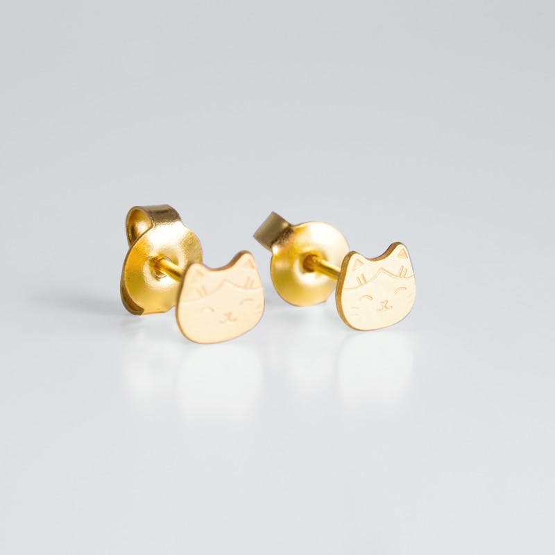 Boucles d'oreilles puces Manekineko